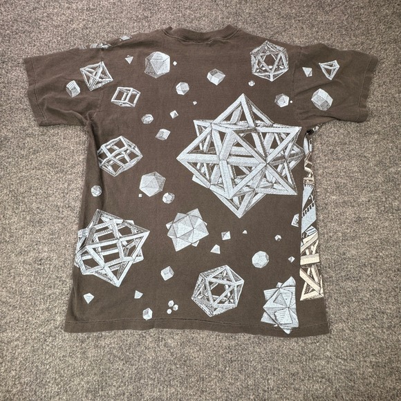 Andazia Geometric Graphic T Shirt Mens L Black Made in USA Vintage 90s Art - Picture 6 of 10